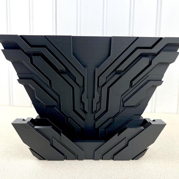 Futuristic Geometric Planter Pot, Uplink Planter, Circuit Board Design, Indoor - Picture 5 of 10